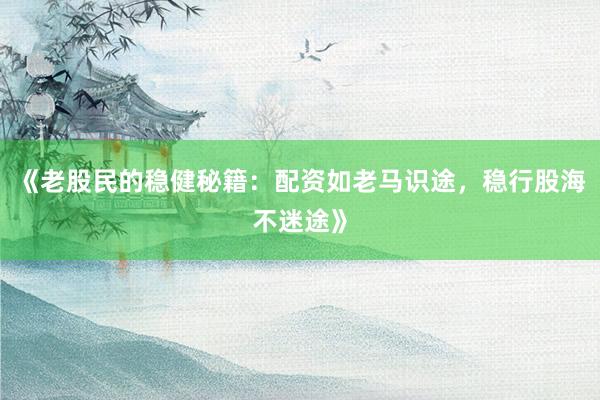 《老股民的稳健秘籍：配资如老马识途，稳行股海不迷途》