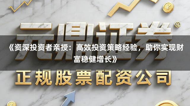 《资深投资者亲授：高效投资策略经验，助你实现财富稳健增长》